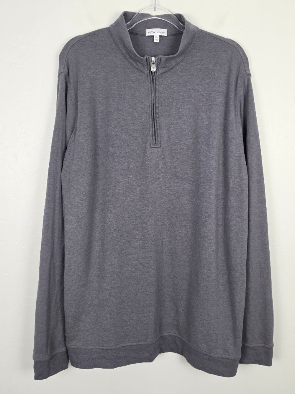 Peter Millar Crown Comfort Interlock Quarter-Zip Pullover Sweatshirt Gray XXL
